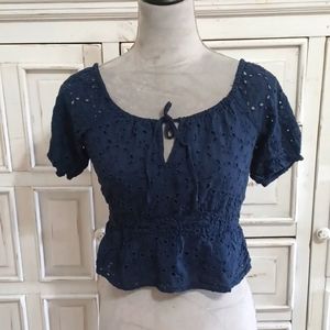 Abercrombie & Fitch navy xs crop top